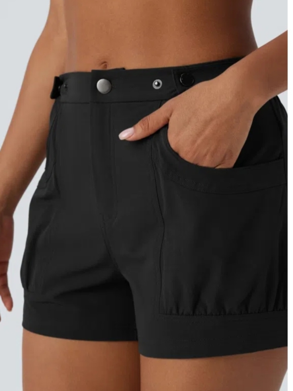 Halara Mid Rise Adjustable Waistband Pocket Casual Shorts- Size XL - Picture 4 of 7